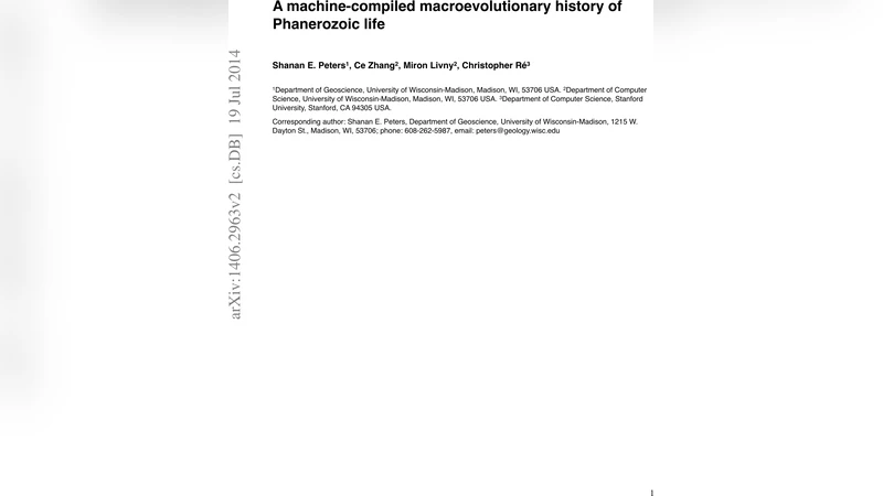 A machine-compiled macroevolutionary history of Phanerozoic life