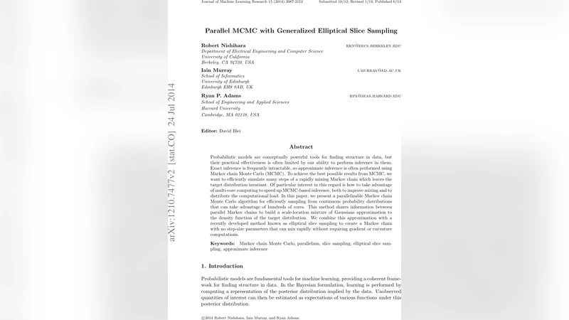 Parallel MCMC with Generalized Elliptical Slice Sampling