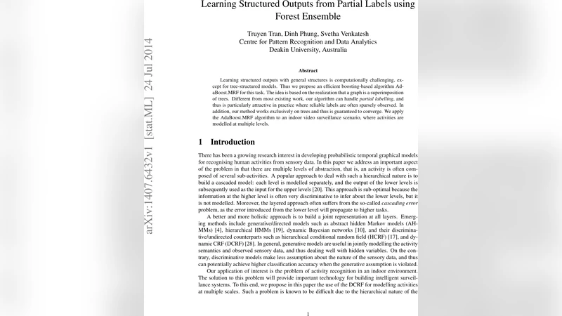 Learning Structured Outputs from Partial Labels using Forest Ensemble