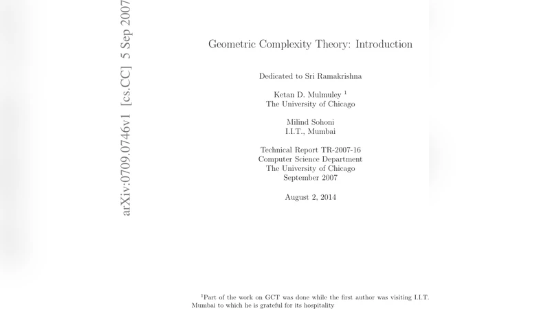 Geometric Complexity Theory: Introduction