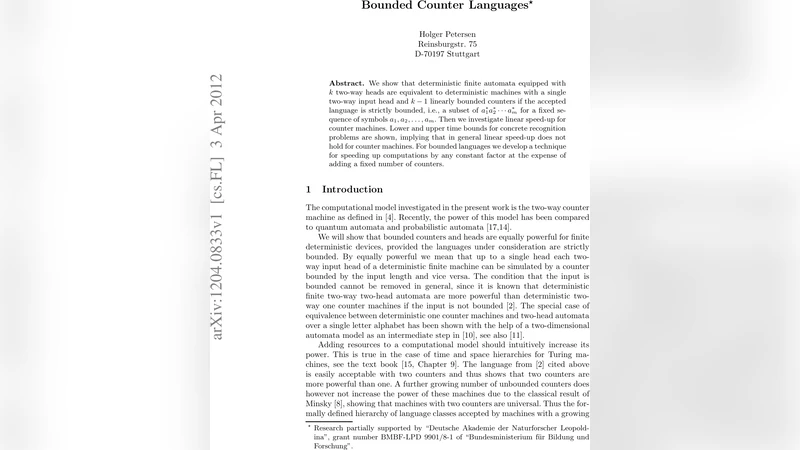 Bounded Counter Languages