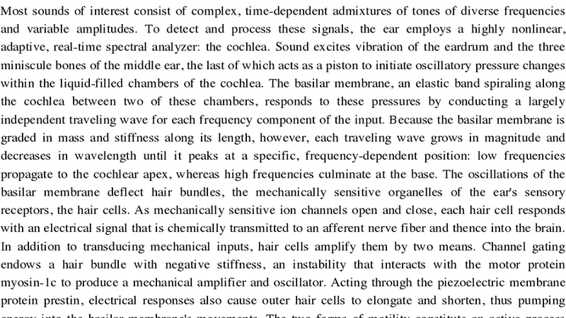 The physics of hearing: fluid mechanics and the active process of the   inner ear