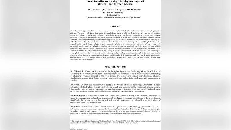 Adaptive Attacker Strategy Development Against Moving Target Cyber   Defenses