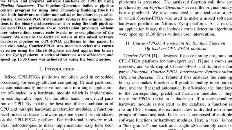An Automatic Mixed Software Hardware Pipeline Builder for CPU-FPGA   Platforms
