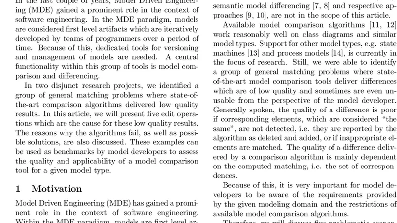Model Matching Challenge: Benchmarks for Ecore and BPMN Diagrams