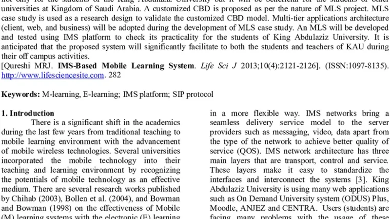 IMS-based mobile learning system