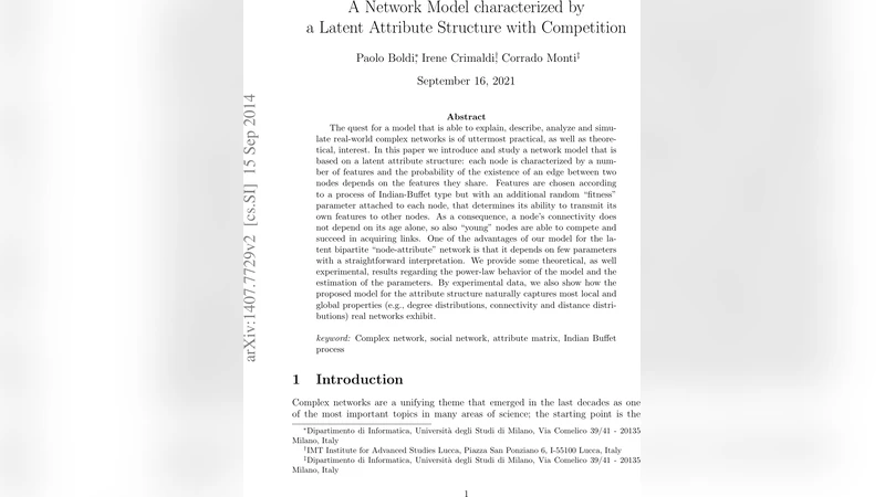 A Network Model characterized by a Latent Attribute Structure with   Competition