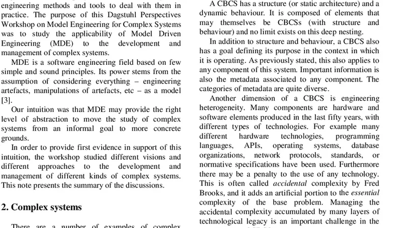Manifesto - Model Engineering for Complex Systems