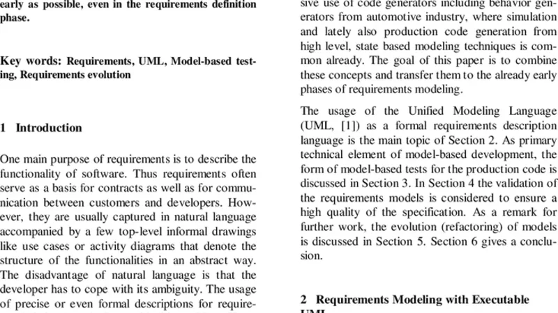Testing Agile Requirements Models