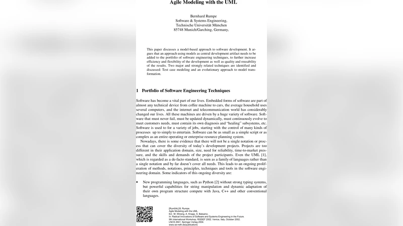 Agile Modeling with the UML