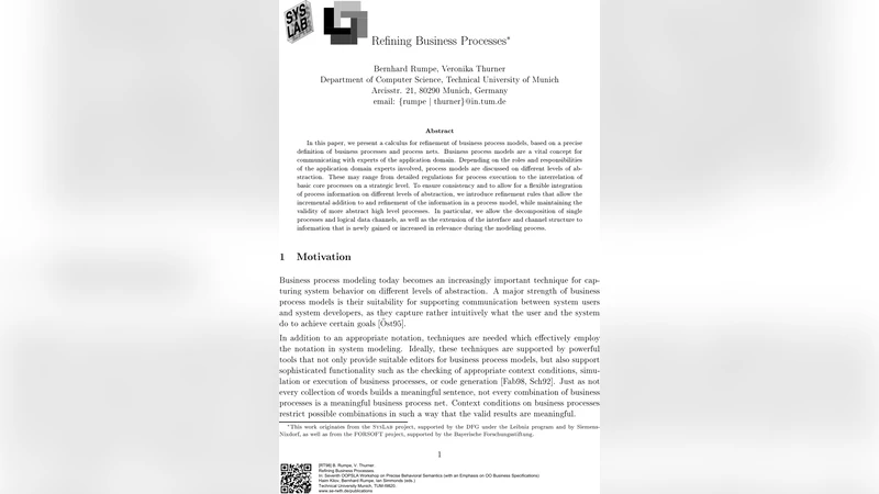 Refining Business Processes