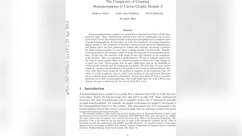 The Complexity of Counting Homomorphisms to Cactus Graphs Modulo 2