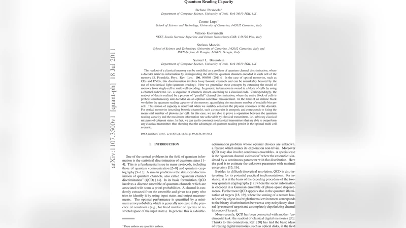 Quantum Reading Capacity