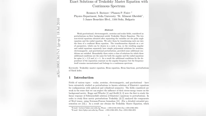 Exact Solutions of Teukolsky Master Equation with Continuous Spectrum