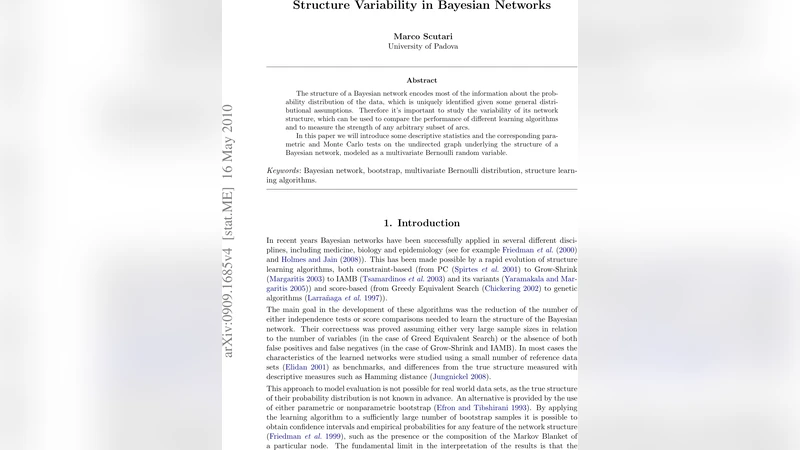 Structure Variability in Bayesian Networks