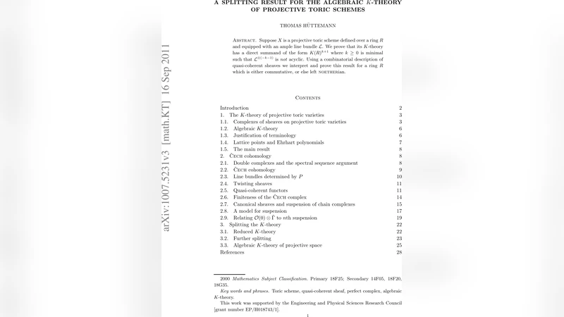A splitting result for the algebraic K-theory of projective toric   schemes