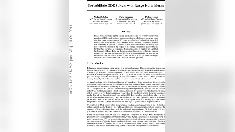 Probabilistic ODE Solvers with Runge-Kutta Means