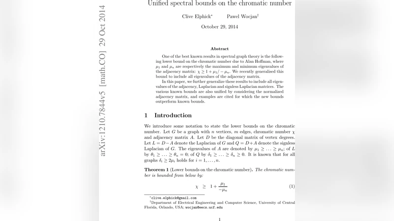 Unified spectral bounds on the chromatic number