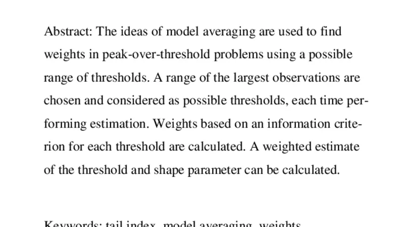 Estimating the Tail Index by using Model Averaging