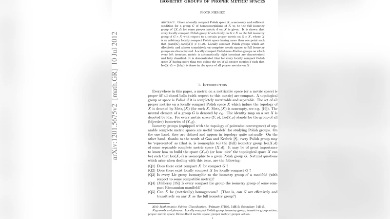 Isometry groups of proper metric spaces