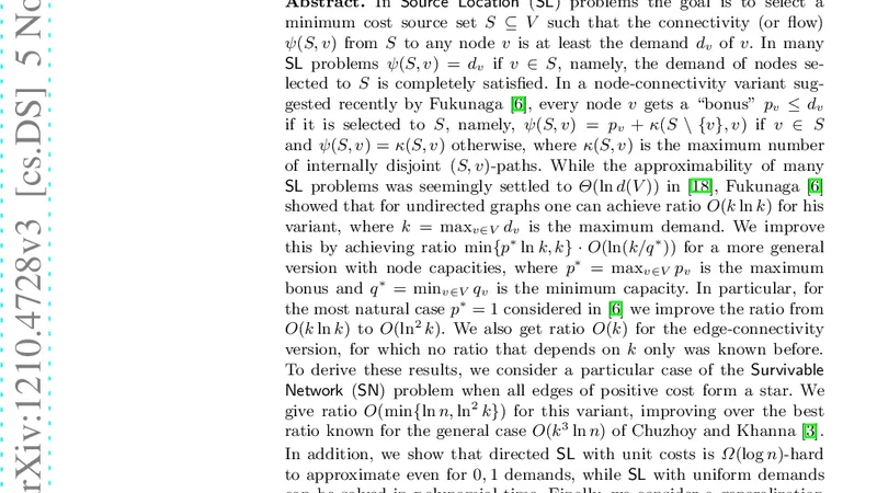 Approximating Source Location and Star Survivable Network Problems