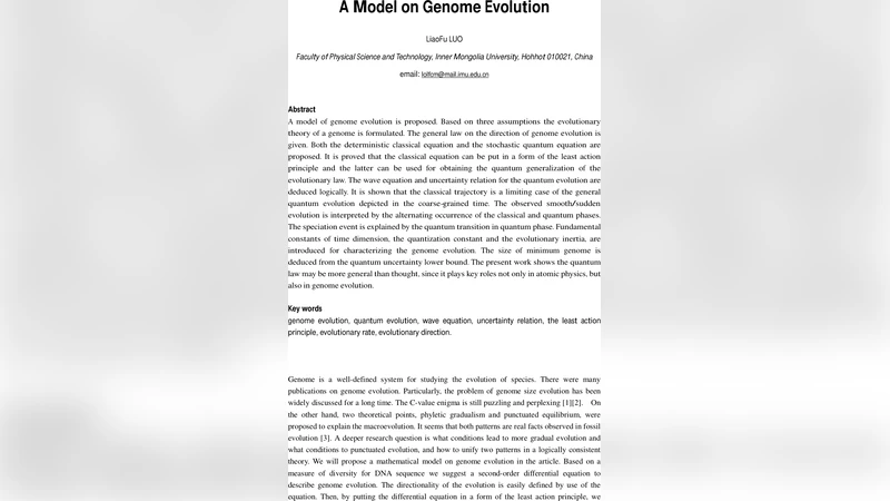 A Model on Genome Evolution