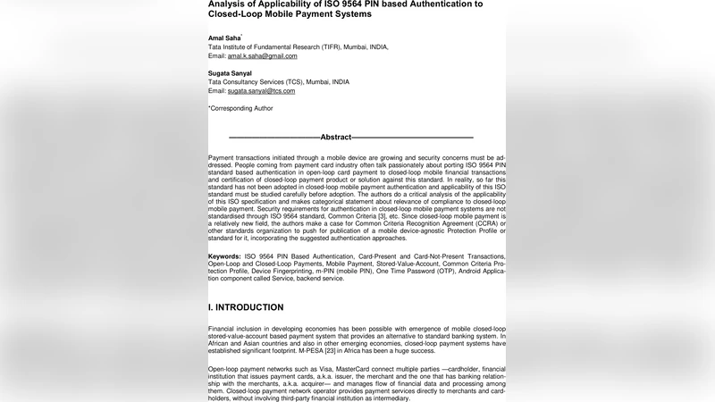 Analysis of Applicability of ISO 9564 PIN based Authentication to   Closed-Loop Mobile Payment Systems