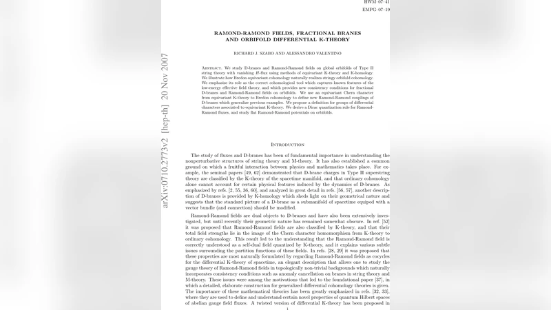 Ramond-Ramond Fields, Fractional Branes and Orbifold Differential   K-Theory