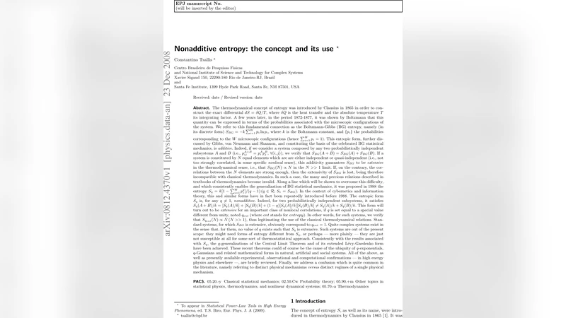 Nonadditive entropy: the concept and its use