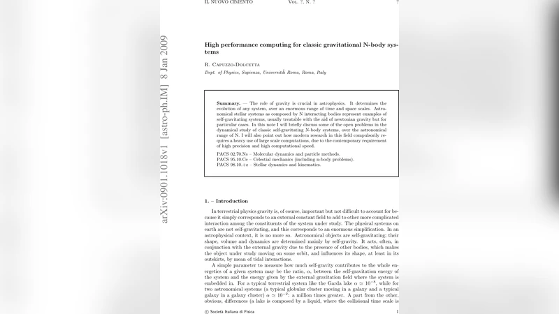 High performance computing for classic gravitational N-body systems