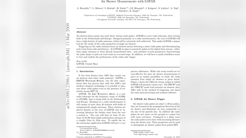 Air Shower Measurements with LOFAR
