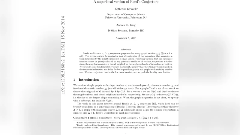 A superlocal version of Reeds Conjecture