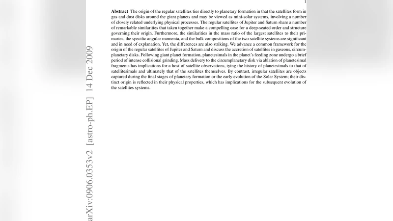 Planetesimals and Satellitesimals: Formation of the Satellite Systems