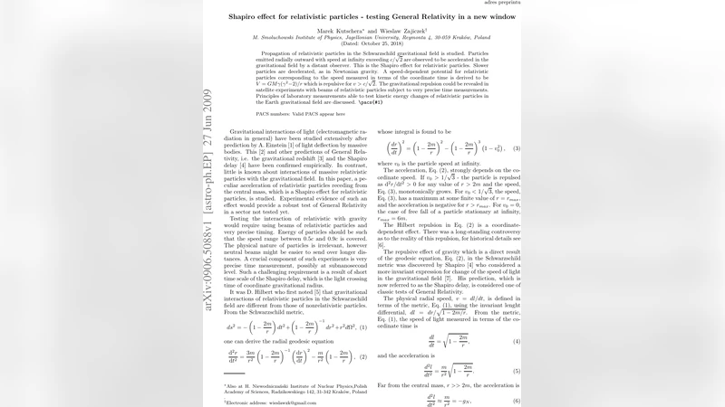 Shapiro effect for for relativistic particles - testing General   Relativity in a new window