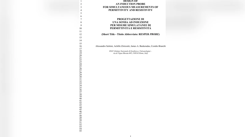 Design Of An Induction Probe For Simultaneous Measurements Of   Permittivity And Resistivity