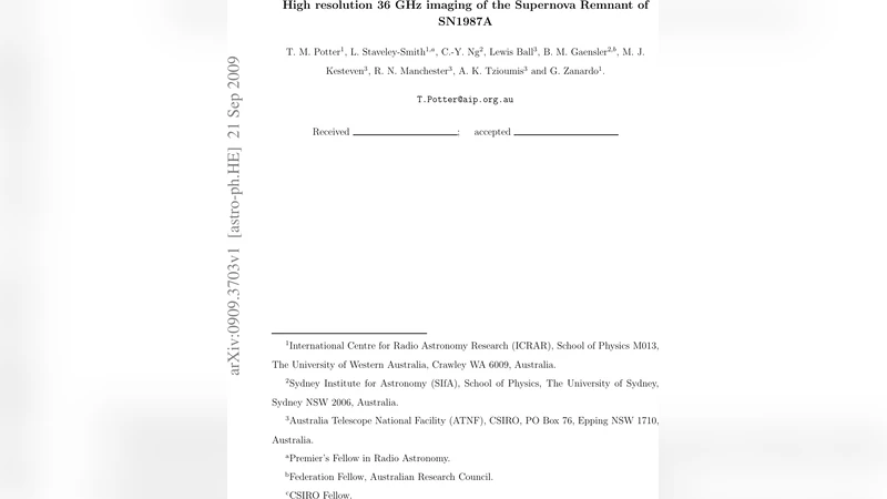 High resolution 36 GHz imaging of the Supernova Remnant of SN1987A