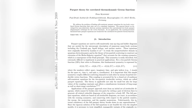 Parquet theory for correlated thermodynamic Greens functions