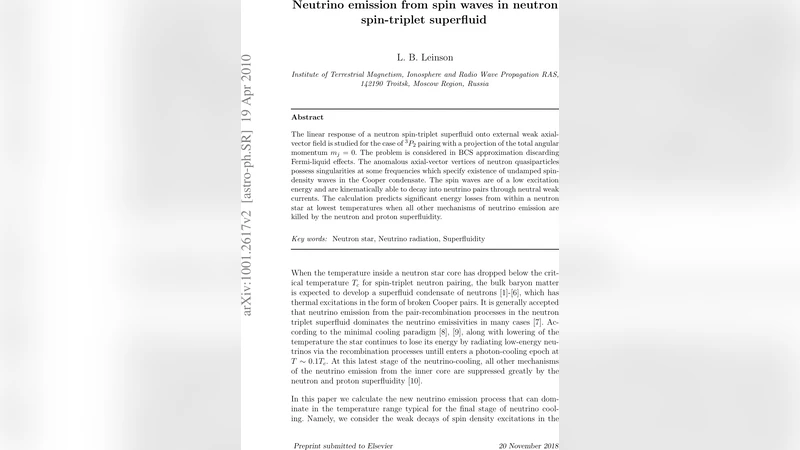 Neutrino emission from spin waves in neutron spin-triplet superfluid
