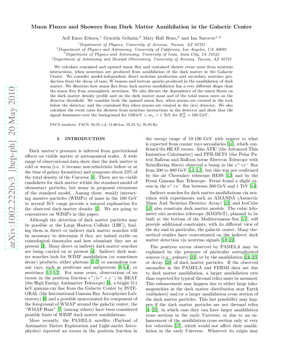 Muon Fluxes and Showers from Dark Matter Annihilation in the Galactic   Center