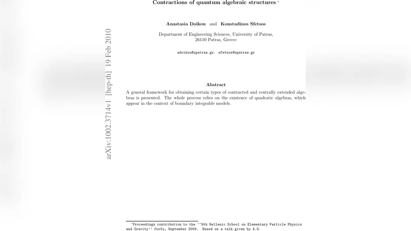 Contractions of quantum algebraic structures