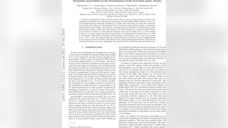 Systematic uncertainties in the determination of the local dark matter   density
