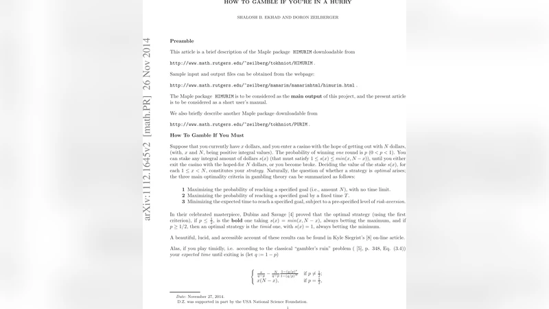 How to Gamble If Youre In a Hurry