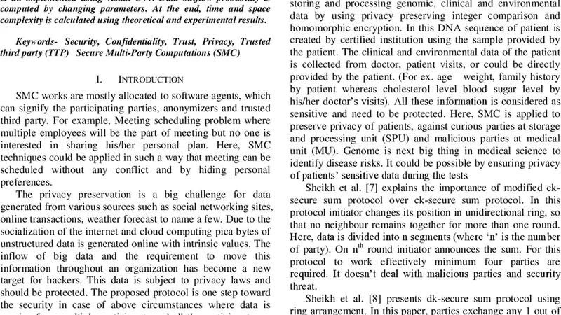 Simulation of Collision Resistant Secure Sum Protocol