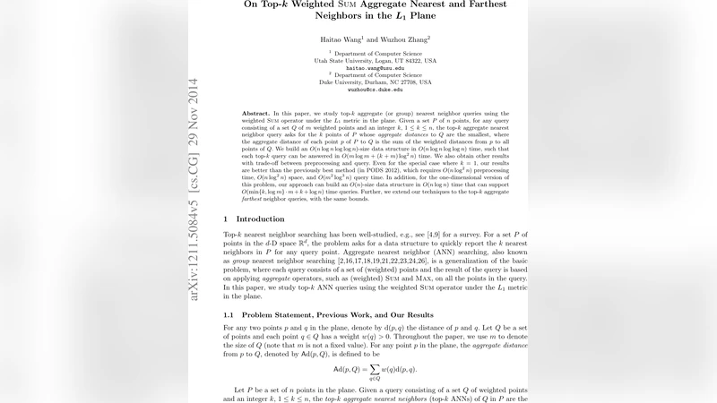 On Top-$k$ Weighted SUM Aggregate Nearest and Farthest Neighbors in the   $L_1$ Plane