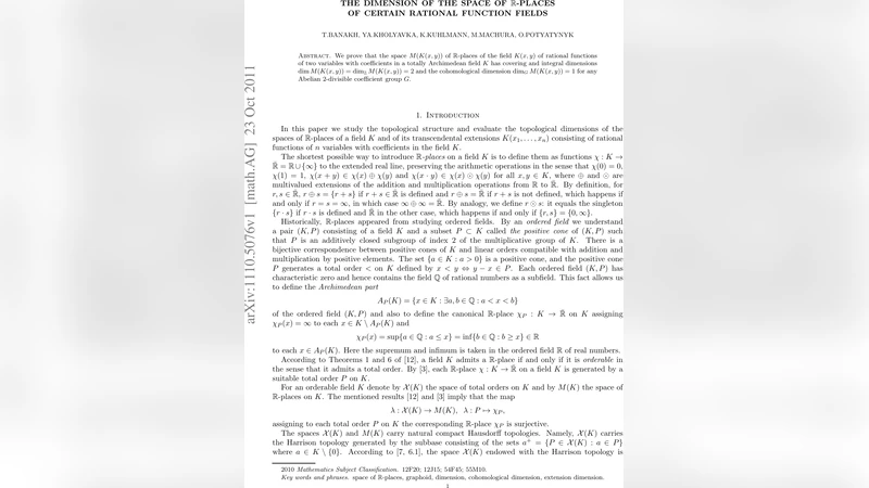 The dimension of the space of R-places of certain rational function   fields