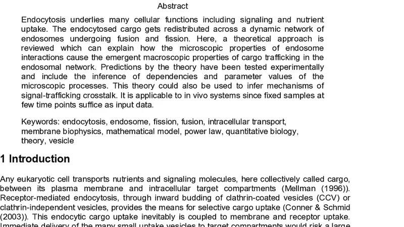 Theory of cargo and membrane trafficking