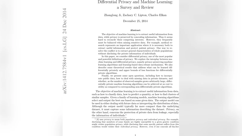 Differential Privacy and Machine Learning: a Survey and Review