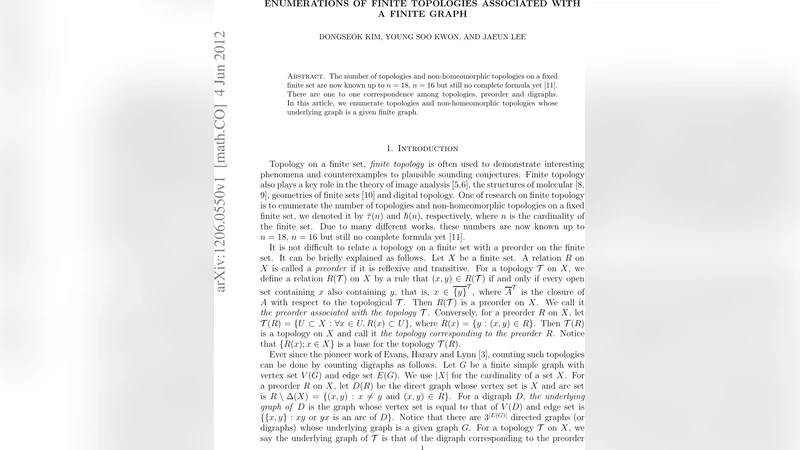 Enumerations of finite topologies associated with a finite graph