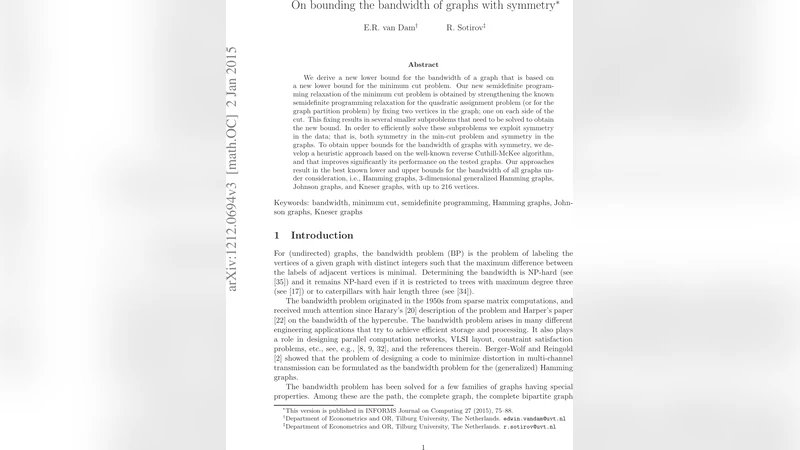 On bounding the bandwidth of graphs with symmetry