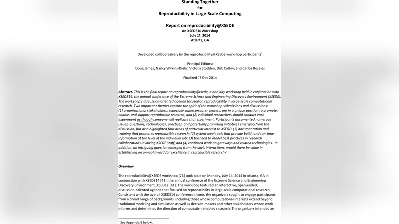 Standing Together for Reproducibility in Large-Scale Computing: Report   on reproducibility@XSEDE